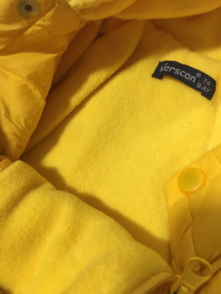 Sarı Fermuarlı Bebek Tulum - Görsel 3