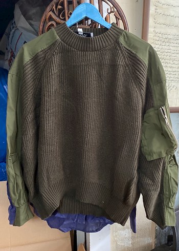 Kadın Kahverengi Örgü Triko Sweatshirt