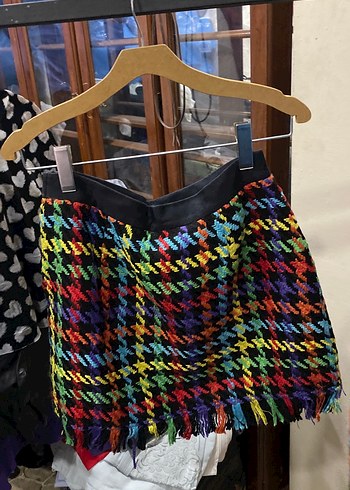 Renkli Örgü Kadın Ceket, Midi Boy, Gevşek Kesim - Görsel 3