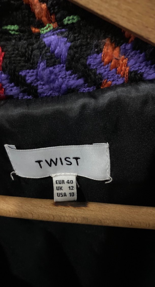 Renkli Örgü Kadın Ceket, Midi Boy, Gevşek Kesim - Görsel 4