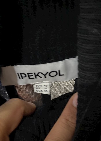 Uzun Kollu Siyah Örgü Midi Elbise - Görsel 2