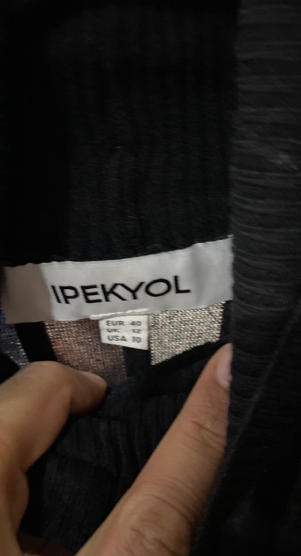 Uzun Kollu Siyah Örgü Midi Elbise - Görsel 2