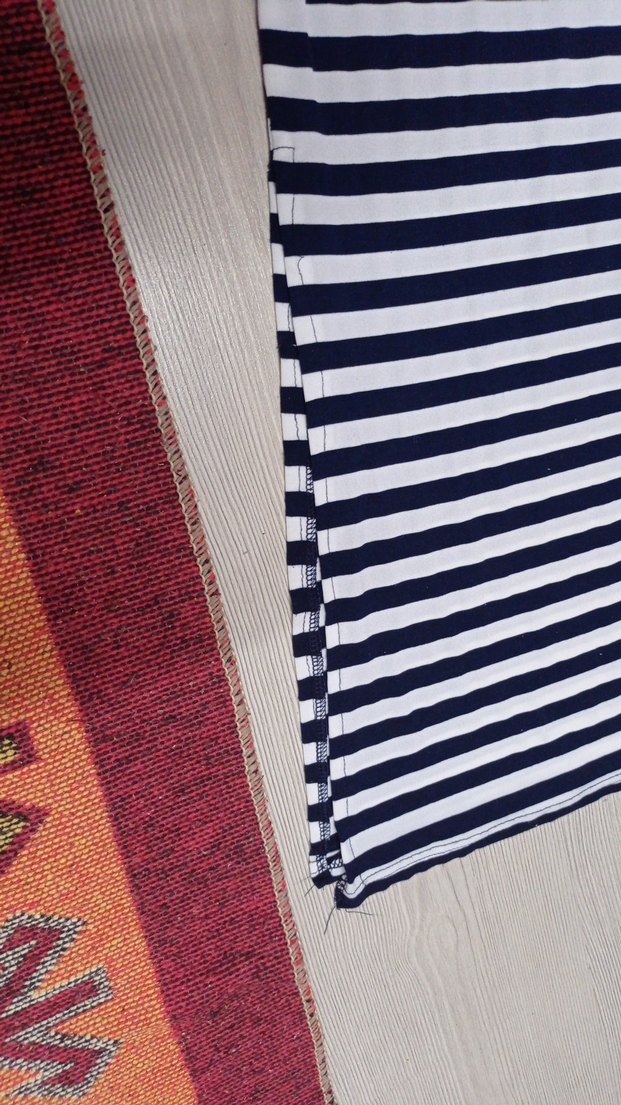 Çizgili Pilili Uzun Kadın Etek - Görsel 2