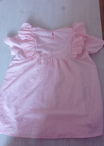 Pembe Fırfırlı çocuk elbise - Görsel 3