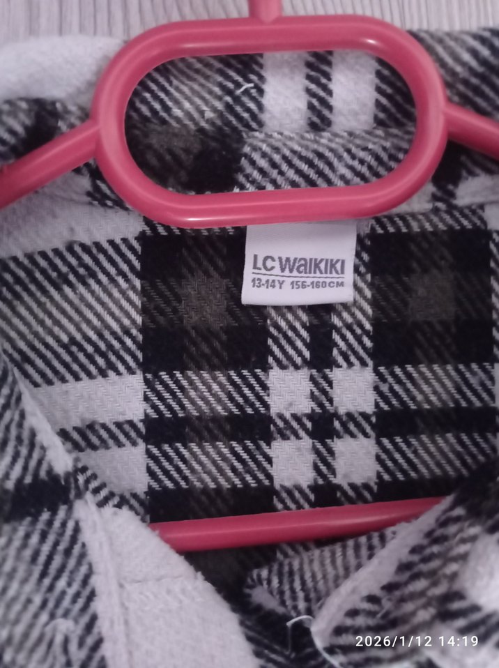 Gri Kareli Kadın Uzun Kollu Gömlek - Görsel 2