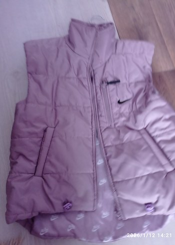 Mor Fermuarlı Kadın Kışlık Yelek - Görsel 4