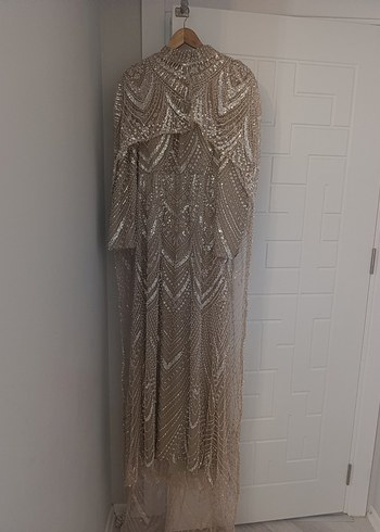 Altın İşlemeli Uzun Kollu Siyah Tuxedo Ceket - Görsel 6