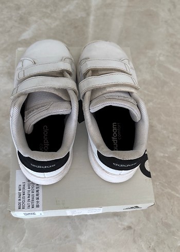 Beyaz  Çocuk Spor Ayakkabı - Cırt Cırtlı - Görsel 3