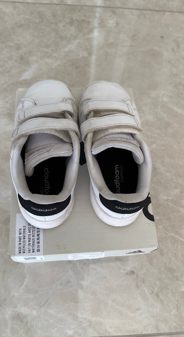 Beyaz  Çocuk Spor Ayakkabı - Cırt Cırtlı - Görsel 3