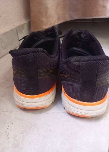 Turuncu Detaylı Siyah Erkek Koşu Ayakkabısı - Görsel 2