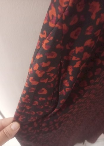 Bordo Uzun Kollu Salaş Elbise - Görsel 9