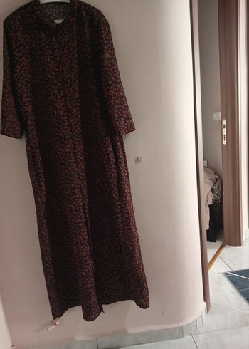 Bordo Uzun Kollu Salaş Elbise - Görsel 6