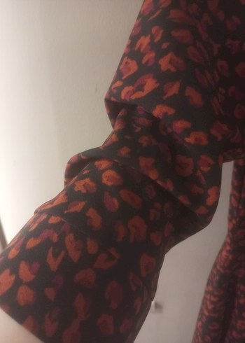 Bordo Uzun Kollu Salaş Elbise - Görsel 10