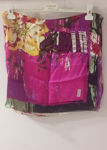 uguza ipek Desenli Kadın esarp - Görsel 5