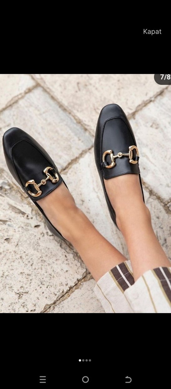 Tokalı Siyah Kadın Babet - Görsel 3