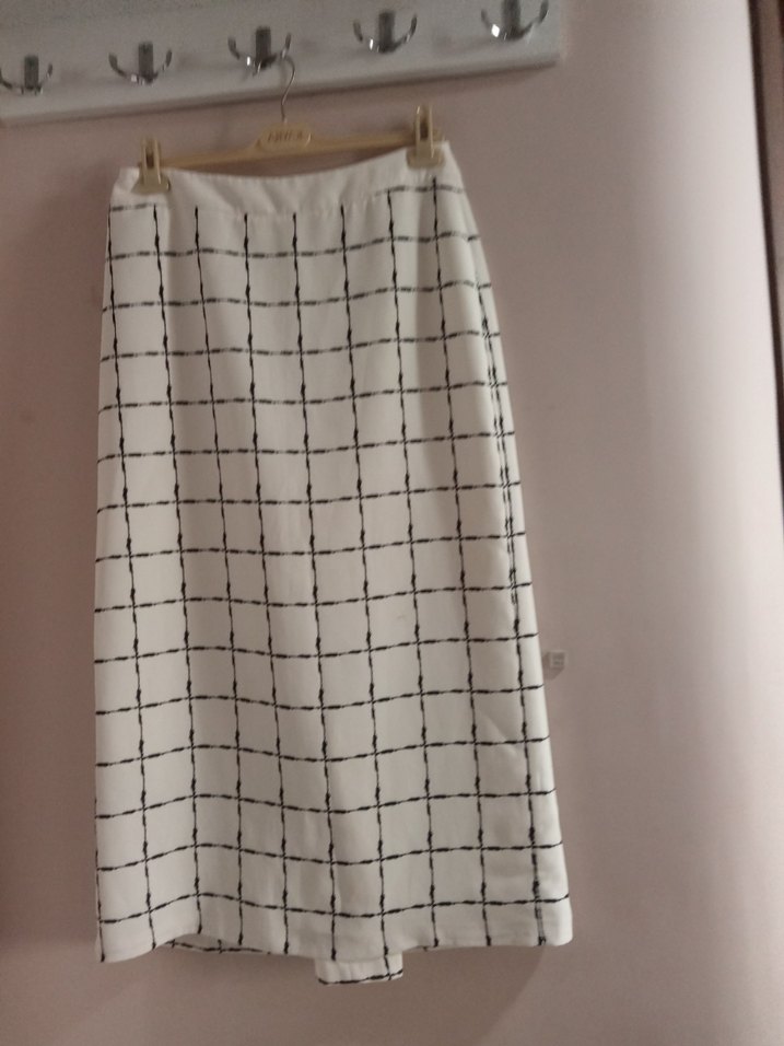 kare Ekoseli Midi KrepEtek - Görsel 3