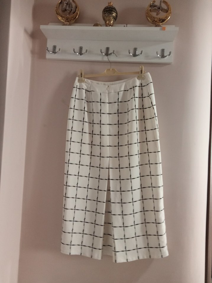 kare Ekoseli Midi KrepEtek - Görsel 2