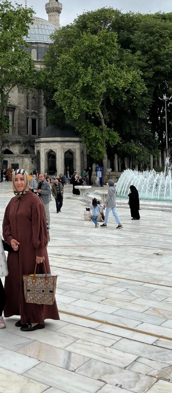 Bej Uzun Keten Elbise, Geniş Kesim, Yaka Detaylı - Görsel 4