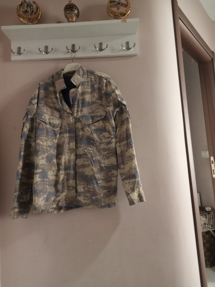 Bej Kamuflaj Desenli Erkek Ceket - Görsel 5