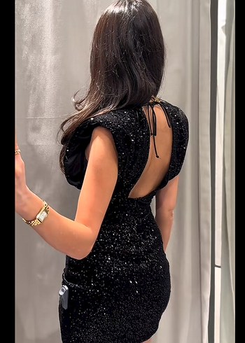 Zara Palet mini siyah elbise