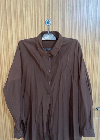Kahverengi  Kadın Gömlek - Görsel 3
