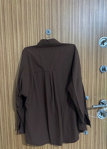 Kahverengi  Kadın Gömlek - Görsel 4