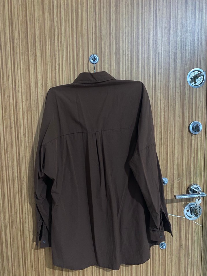 Kahverengi  Kadın Gömlek - Görsel 4