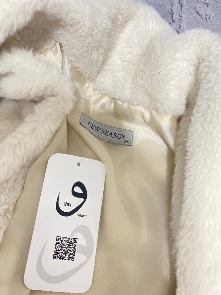 Kadın Beyaz Suni Kürk Midi Yelek - Görsel 2