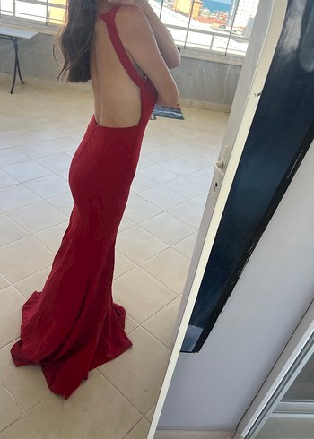 Pierre Cardin Koyu Kırmızı elbise - Görsel 2