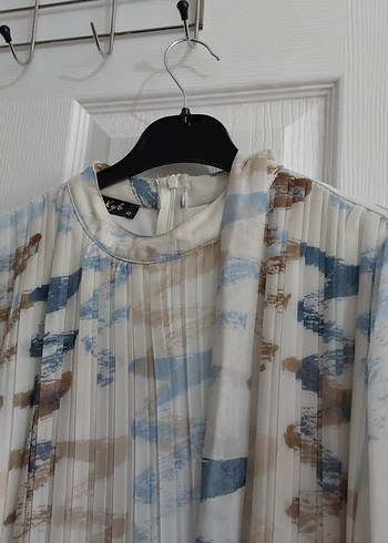 Kadın Bej Bohem Piliseli Uzun Elbise - Görsel 4