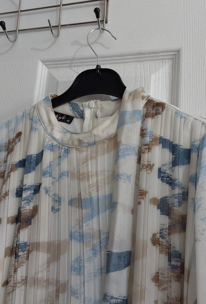 Kadın Bej Bohem Piliseli Uzun Elbise - Görsel 4