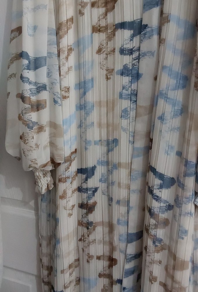 Kadın Bej Bohem Piliseli Uzun Elbise - Görsel 3