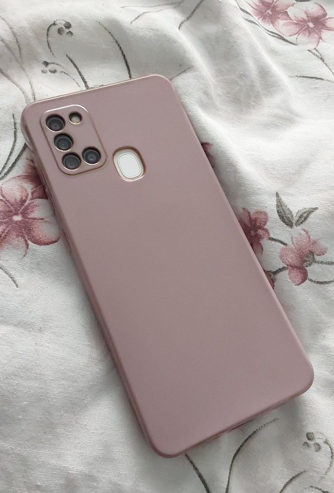 Düğmeli Bej Pastel Telefon Kılıfı A217 F uygun - Görsel 3