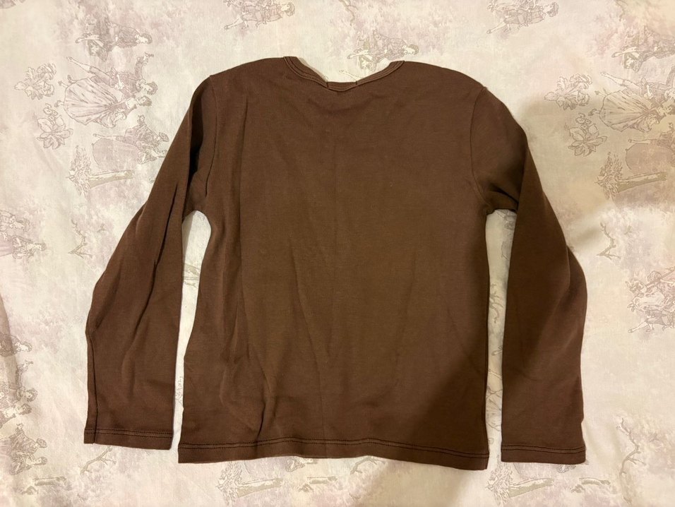 Kahverengi Uzun Kollu Kız Benetton - Görsel 3