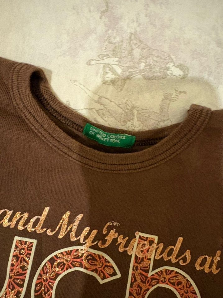 Kahverengi Uzun Kollu Kız Benetton - Görsel 2