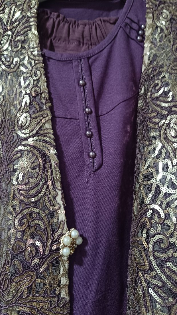 Parlak Desenli Uzun Bohem Kadın Ceket - Görsel 4