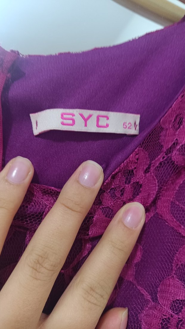 Bordo Dantelli Midi Bohem Elbise - Görsel 5