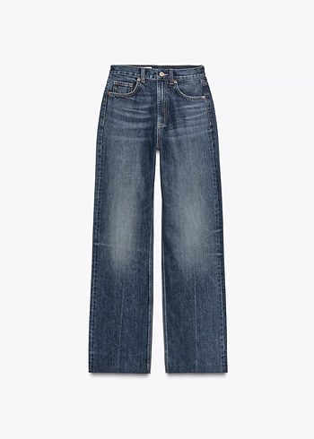TRF YÜKSEK BEL GENİŞ PAÇA TAM BOY JEAN