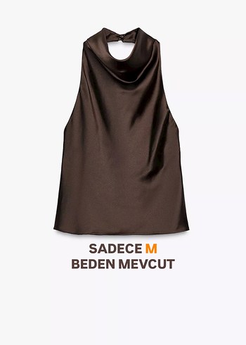 SATEN HALTER TOP