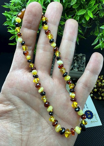 Beden çeşitli Renk Doğal Kehribar Bebek Diş Kolye