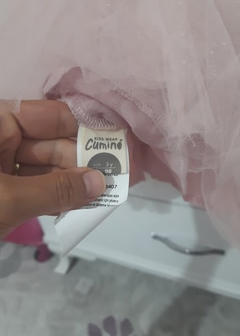 24-36 Ay Beden pembe Renk Pembe Kolsuz Fırfırlı Kız Elbisesi