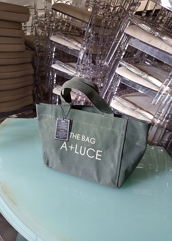 Çağla Yeşili Yaglı Kanvas Çanta - Görsel 2