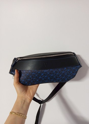 Network Kemer Detaylı Mavi Unısex Bel Çanta - Görsel 2