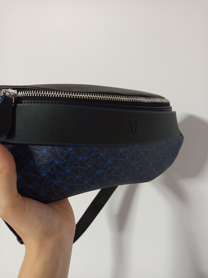 Network Kemer Detaylı Mavi Unısex Bel Çanta - Görsel 3