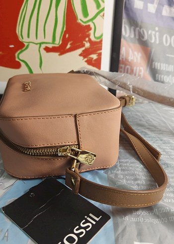 Bej Deri Kadın Omuz Çantası - Fossil - Görsel 3