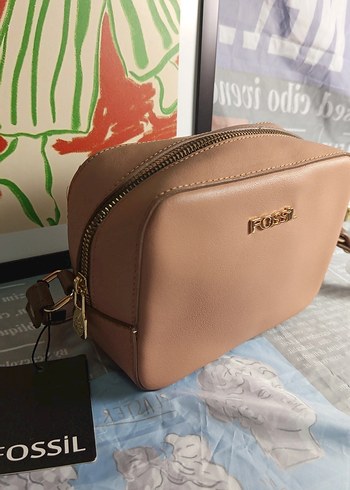 Bej Deri Kadın Omuz Çantası - Fossil - Görsel 2