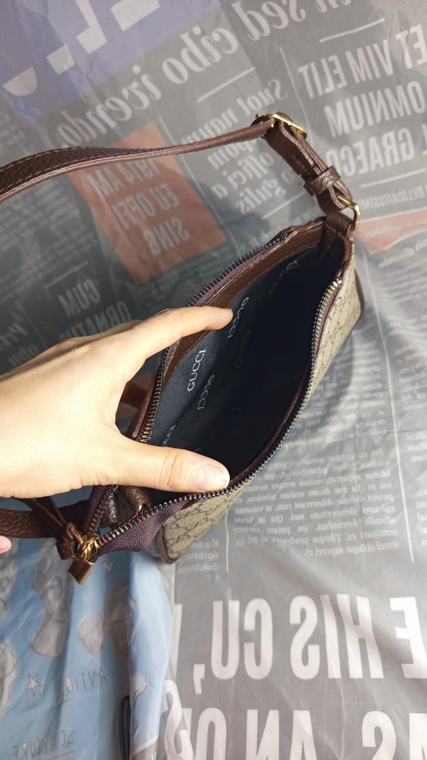 Kahverengi Deri Klasik Tokalı Kadın Çanta - Görsel 2