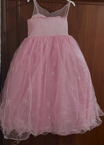 Kız Çocuk Pembe Elsalı Elbise - Görsel 2