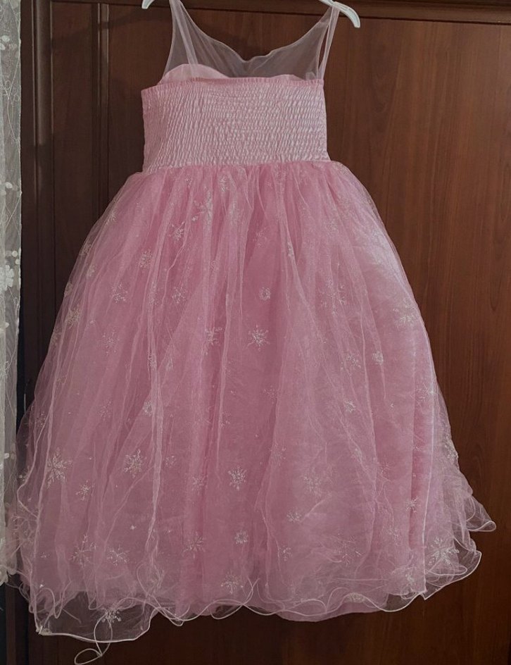 Kız Çocuk Pembe Elsalı Elbise - Görsel 2