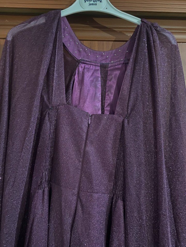 Uzun Mor Simli Abiye - Görsel 3